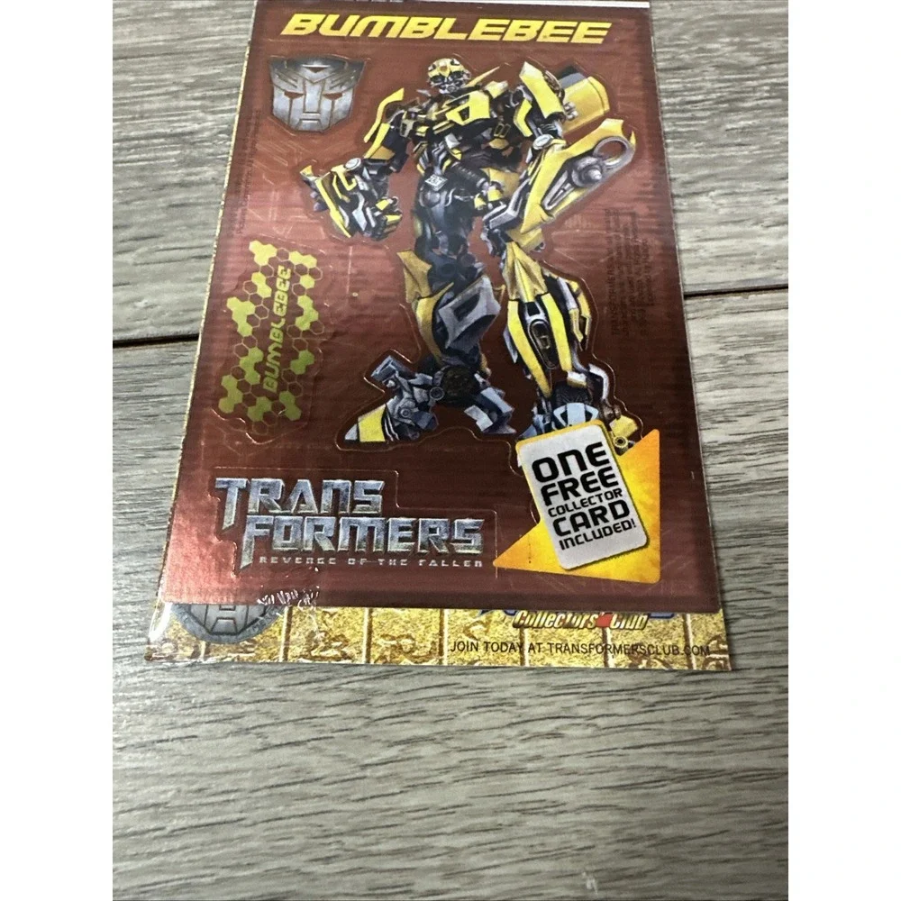 Transformers Revenge of the Fallen Bumblebee Sticker Sheet Collector Card 2009‎